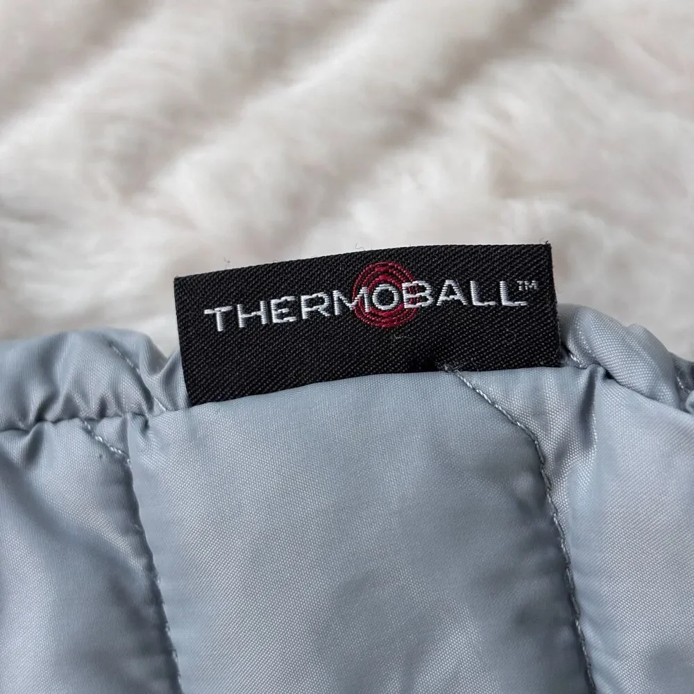 The North Face Baby 18-24M ThermoBall Gray Fleece Lined Hooded Bunting Snowsuit